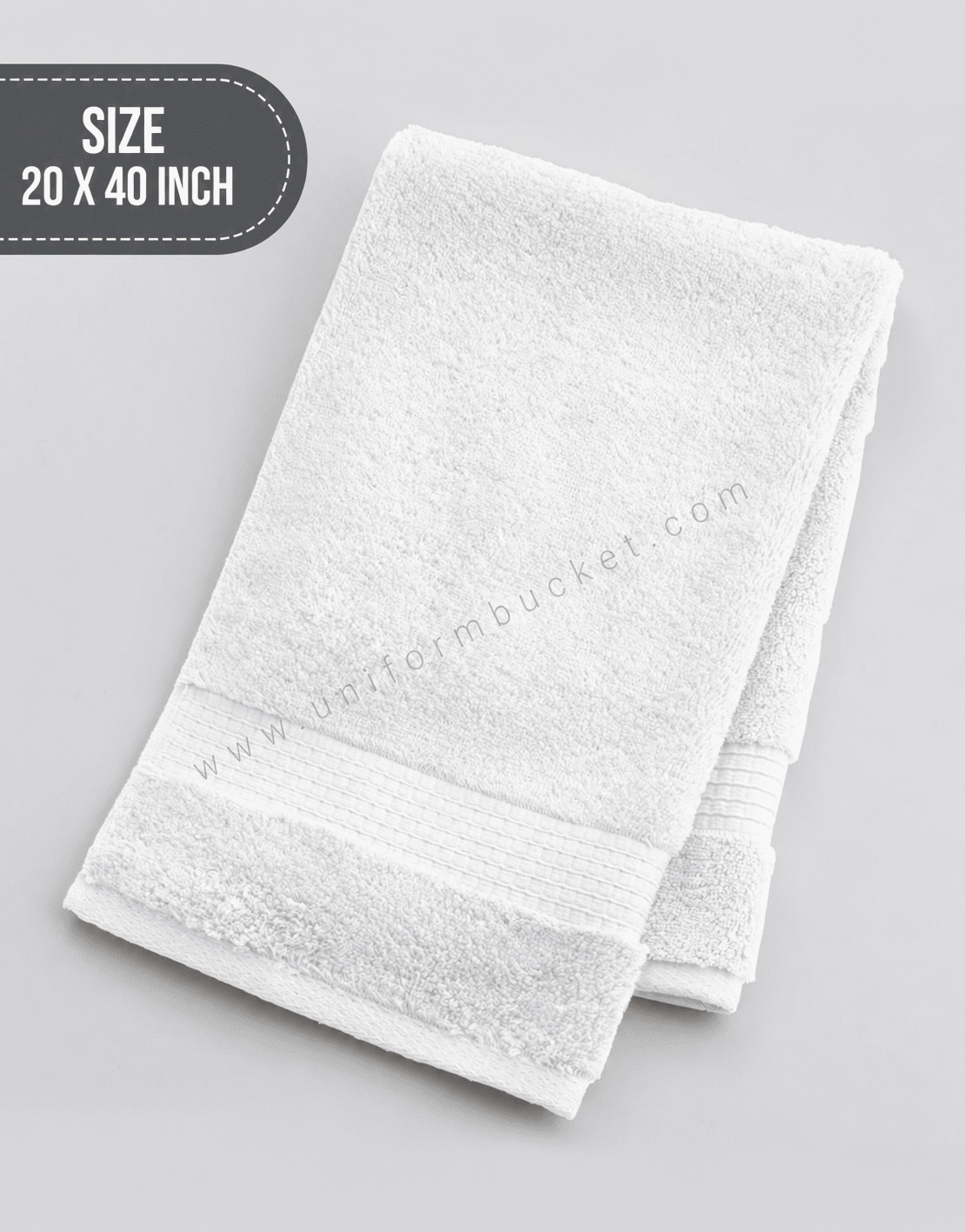 White Towel 20 x 40 Inch (Approx) view 1